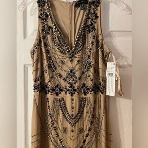 NWT size 6 Aidan Mattox beaded gown